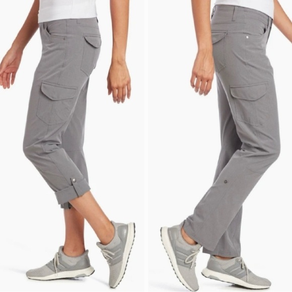 Kuhl Women’s FreeFlex roll up Cargo Pants Blue - Picture 2 of 10